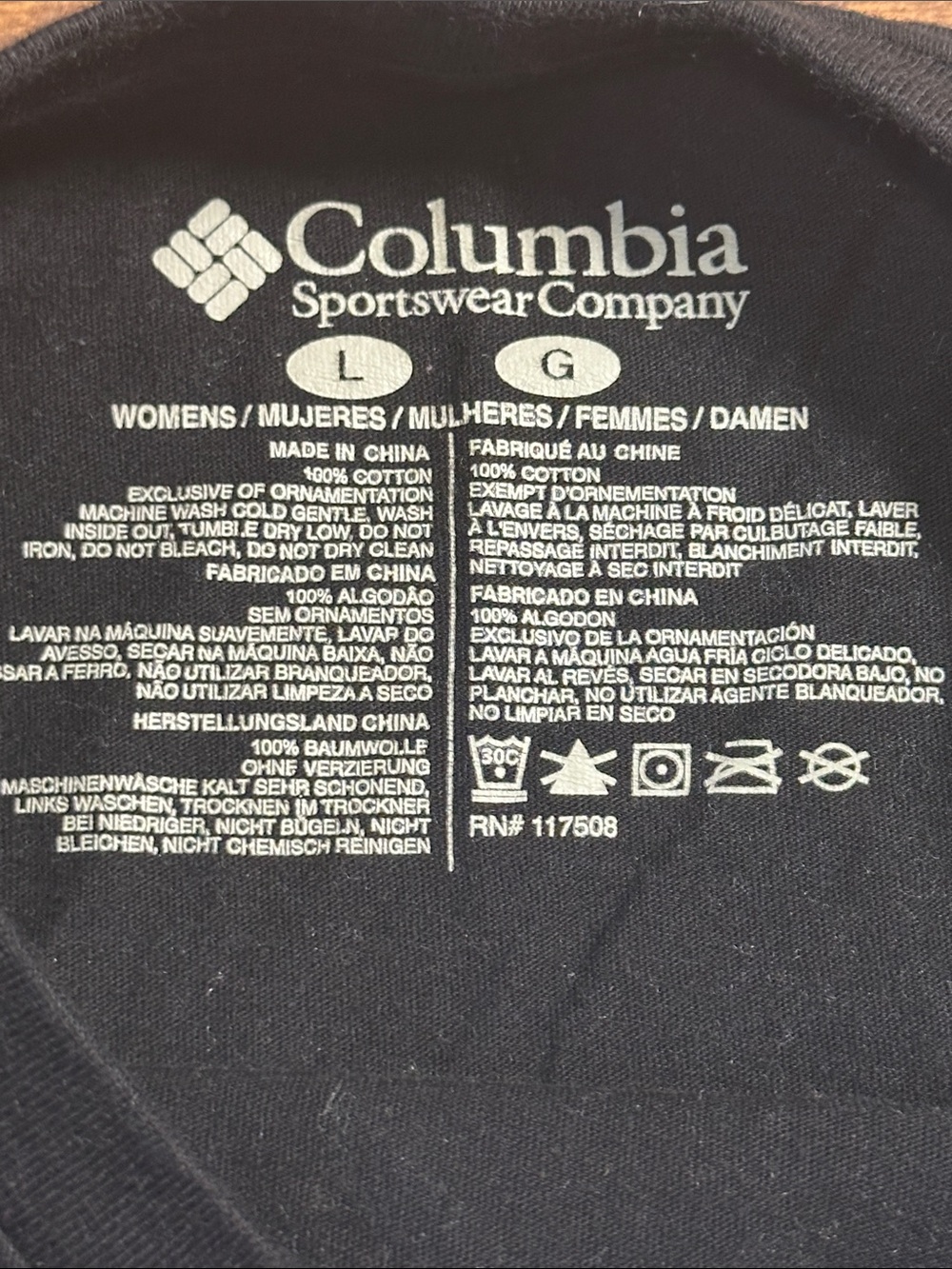 Columbia Black Graphic Tee Bigfoot Mountains Women’s L 🏔️🌲✨ - Picture 2 of 6